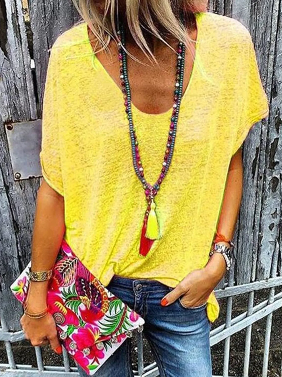 Full Size Scoop Neck Shirt