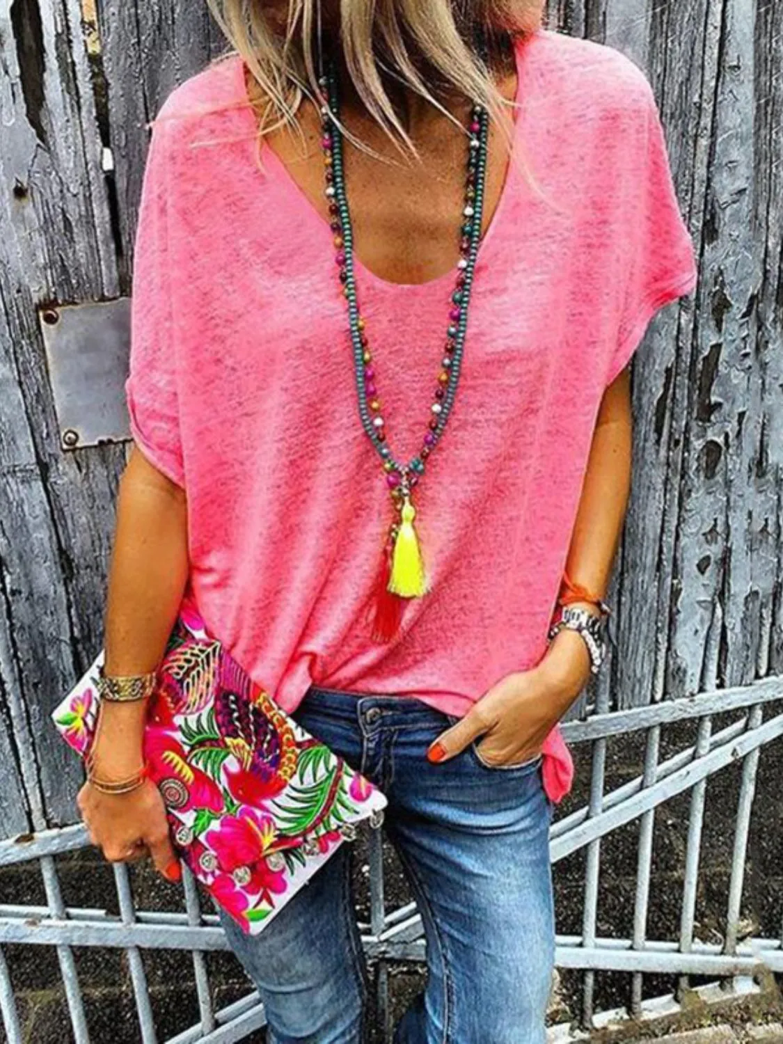 Full Size Scoop Neck Shirt