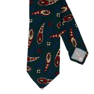 Green Paisley Print Tie
