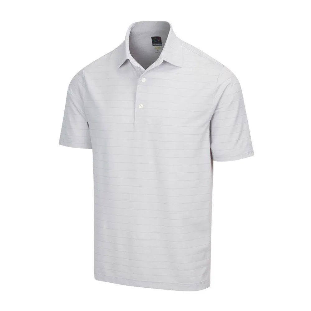 Greg Norman Men's Stripe Stretch Polo - Grey