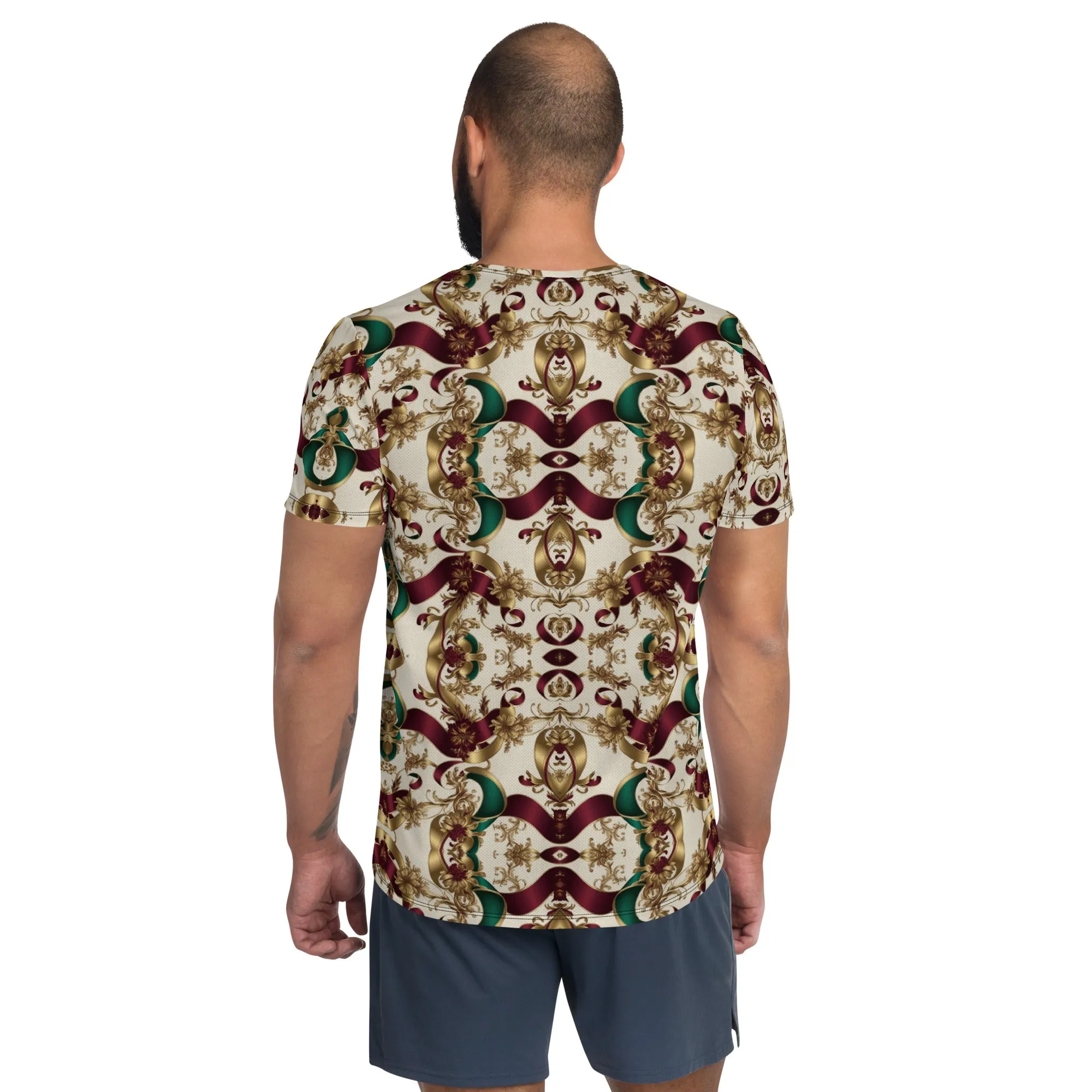 Guciesk All-Over Print Men's Athletic T-shirt