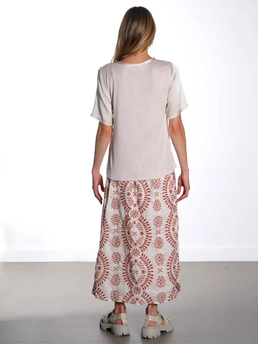 Gunhilda 2 Silk T-Shirt - Turtledove