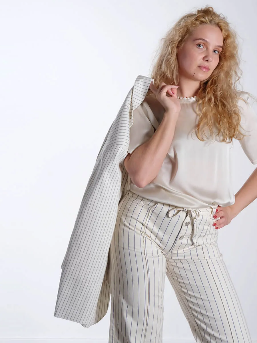 Gunhilda 2 Silk T-Shirt - Turtledove