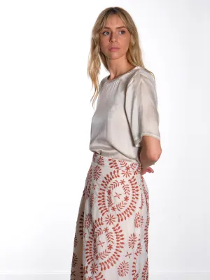 Gunhilda 2 Silk T-Shirt - Turtledove