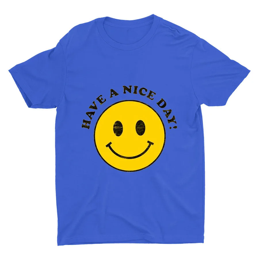 Have A Nice Day Smiling Face Printed T-shirt