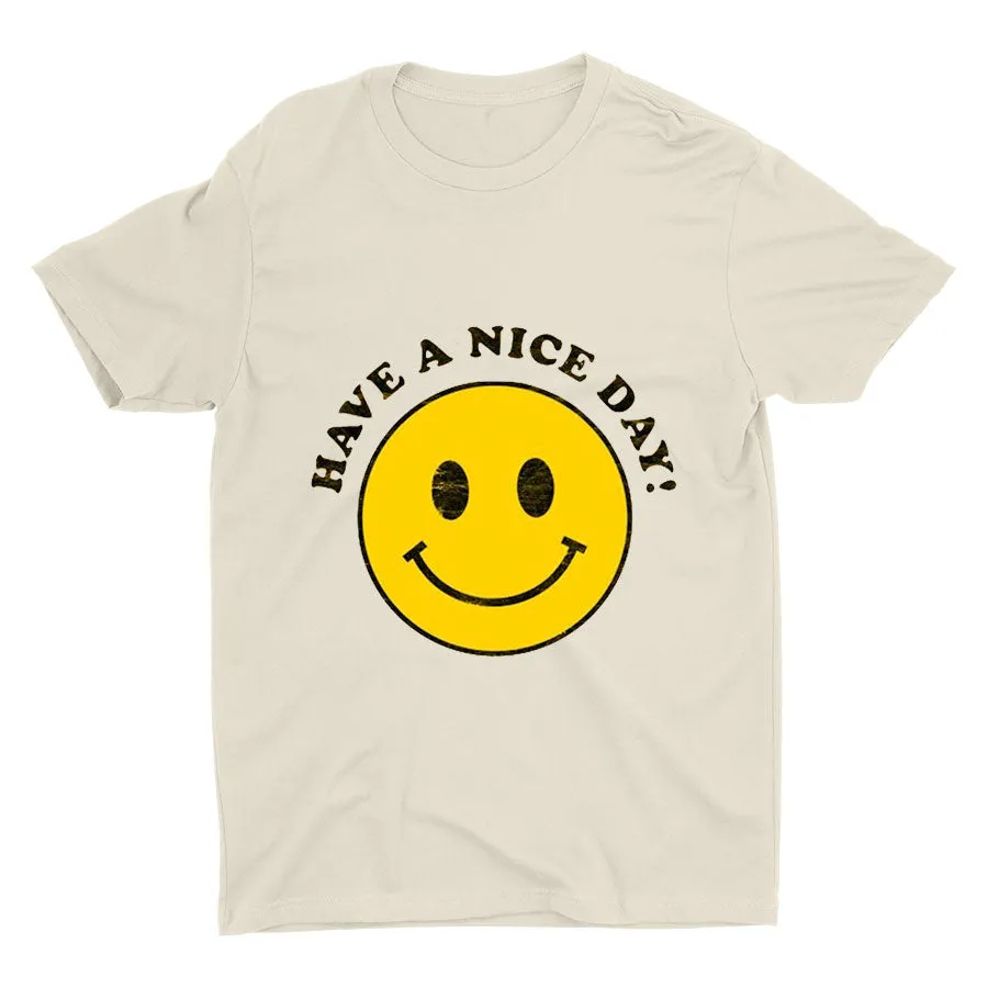Have A Nice Day Smiling Face Printed T-shirt