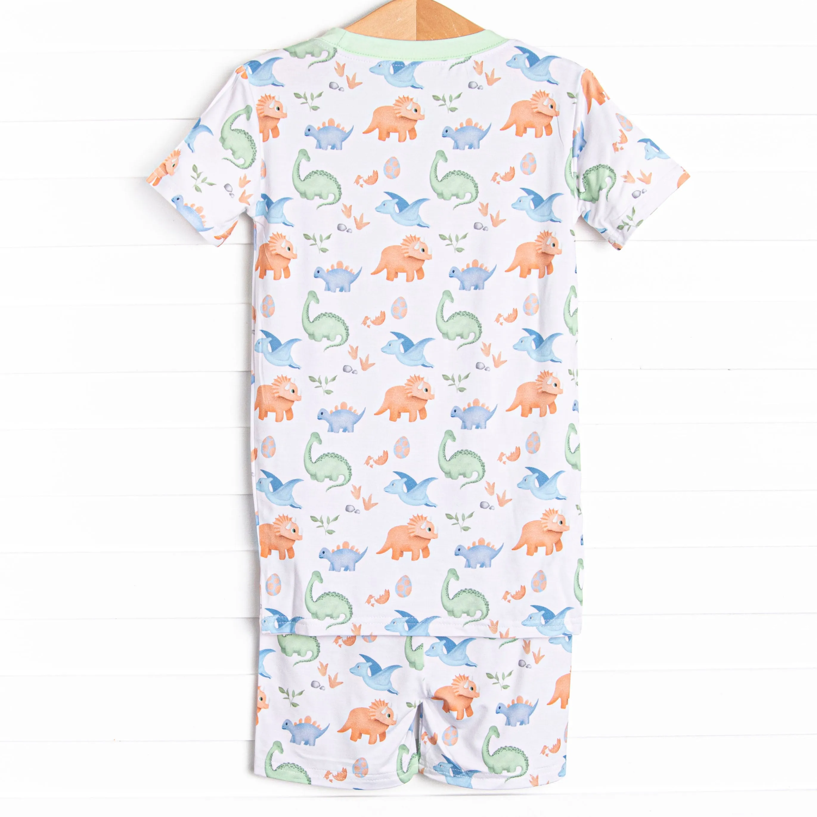 Hear Me Roar Bamboo Pajama Short Set, Green