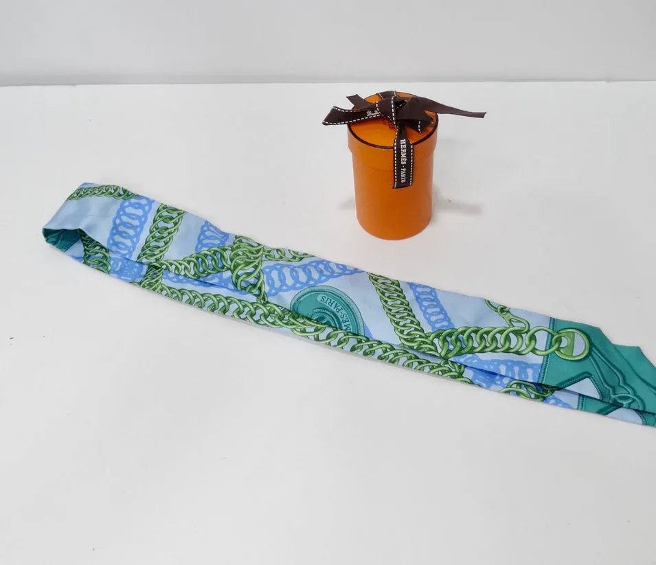 Hermes Chain Link Print Twilly