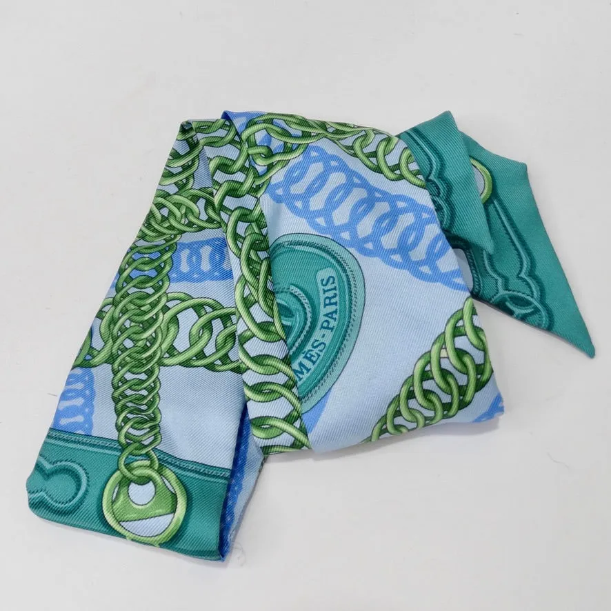 Hermes Chain Link Print Twilly