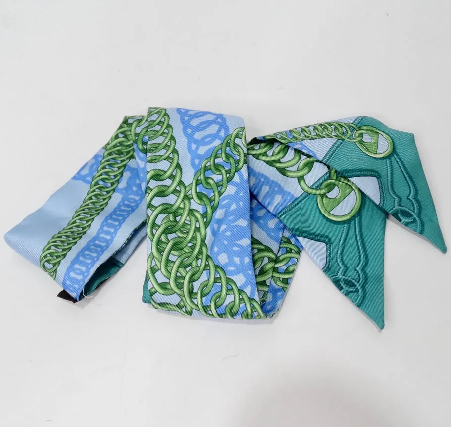 Hermes Chain Link Print Twilly