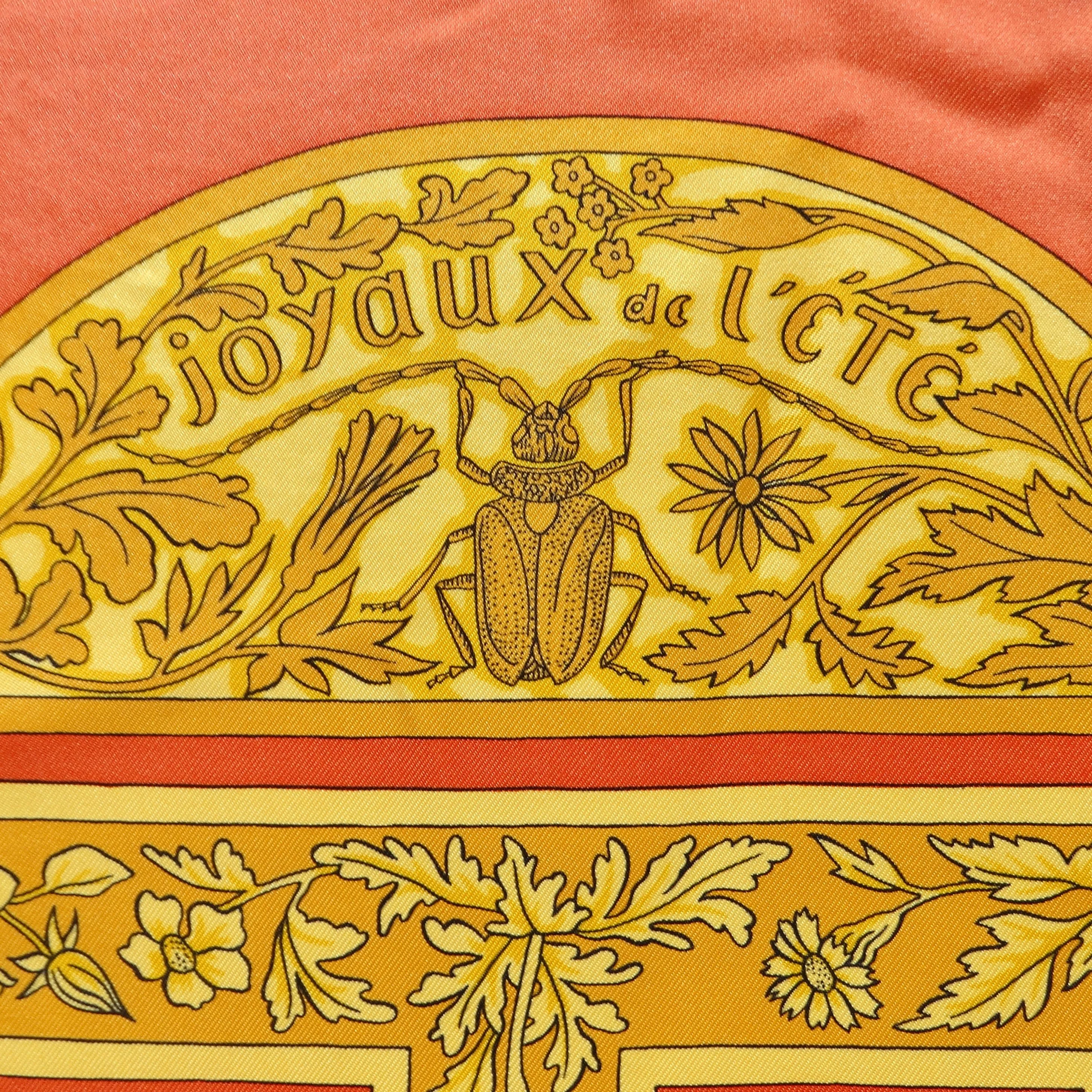 Hermes Jacquelot Joyaux de Lete 100% Silk Scarf