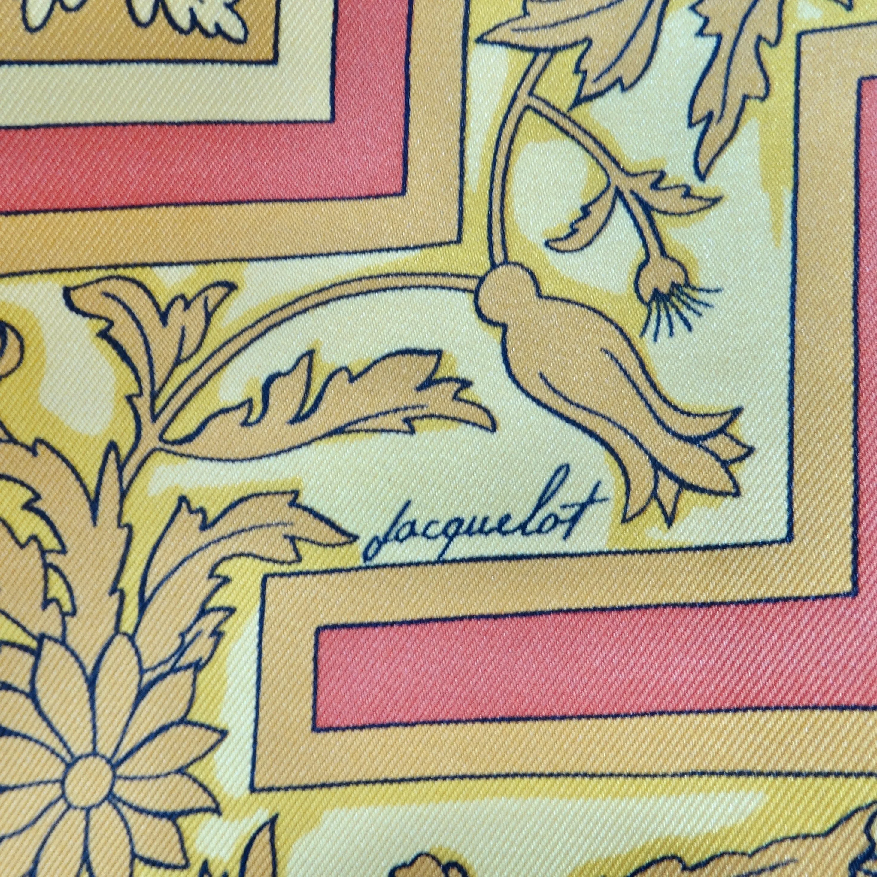 Hermes Jacquelot Joyaux de Lete 100% Silk Scarf