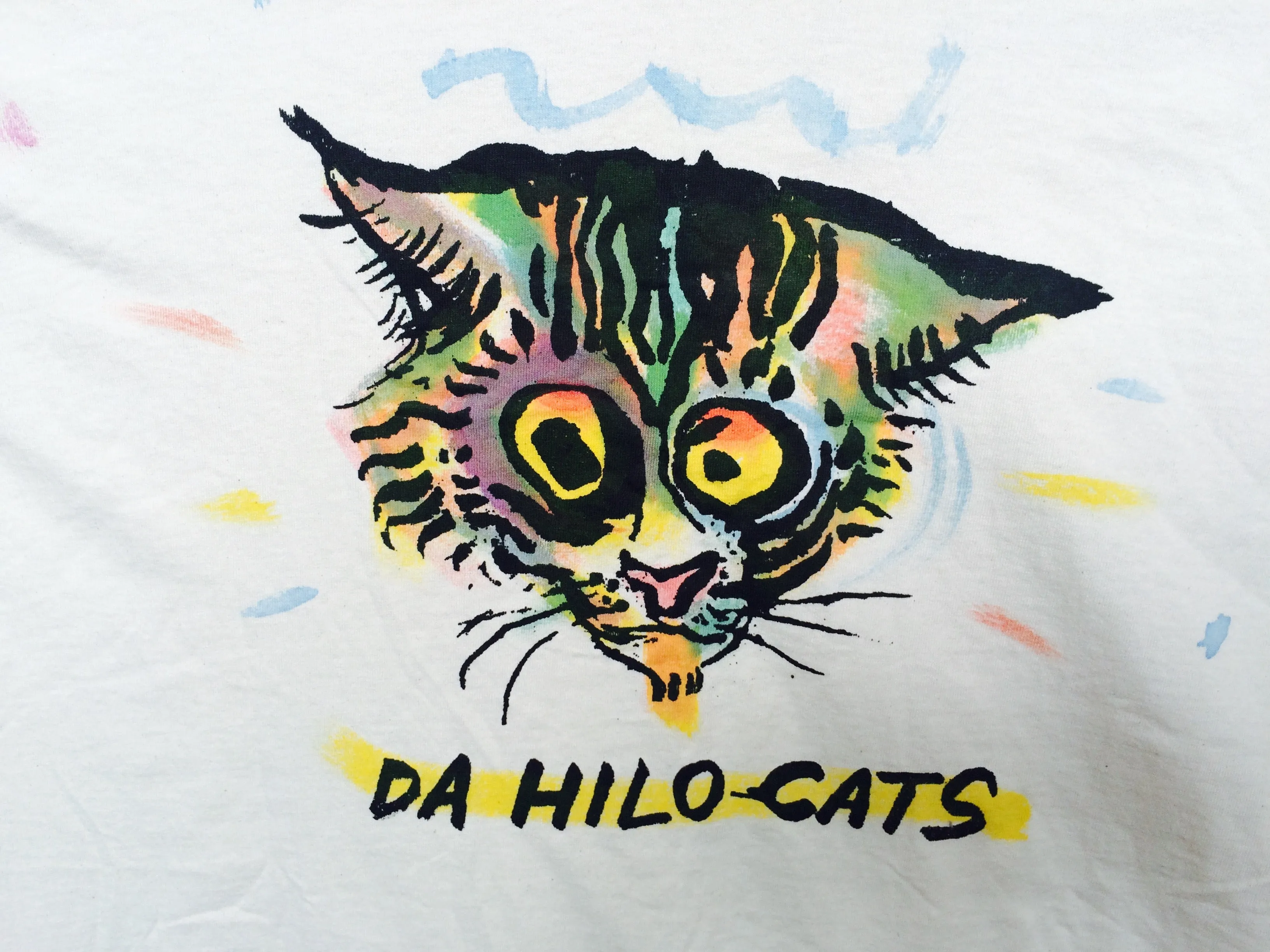 Hilo Cats (Romeo) - Hand printed & hand colored shirt