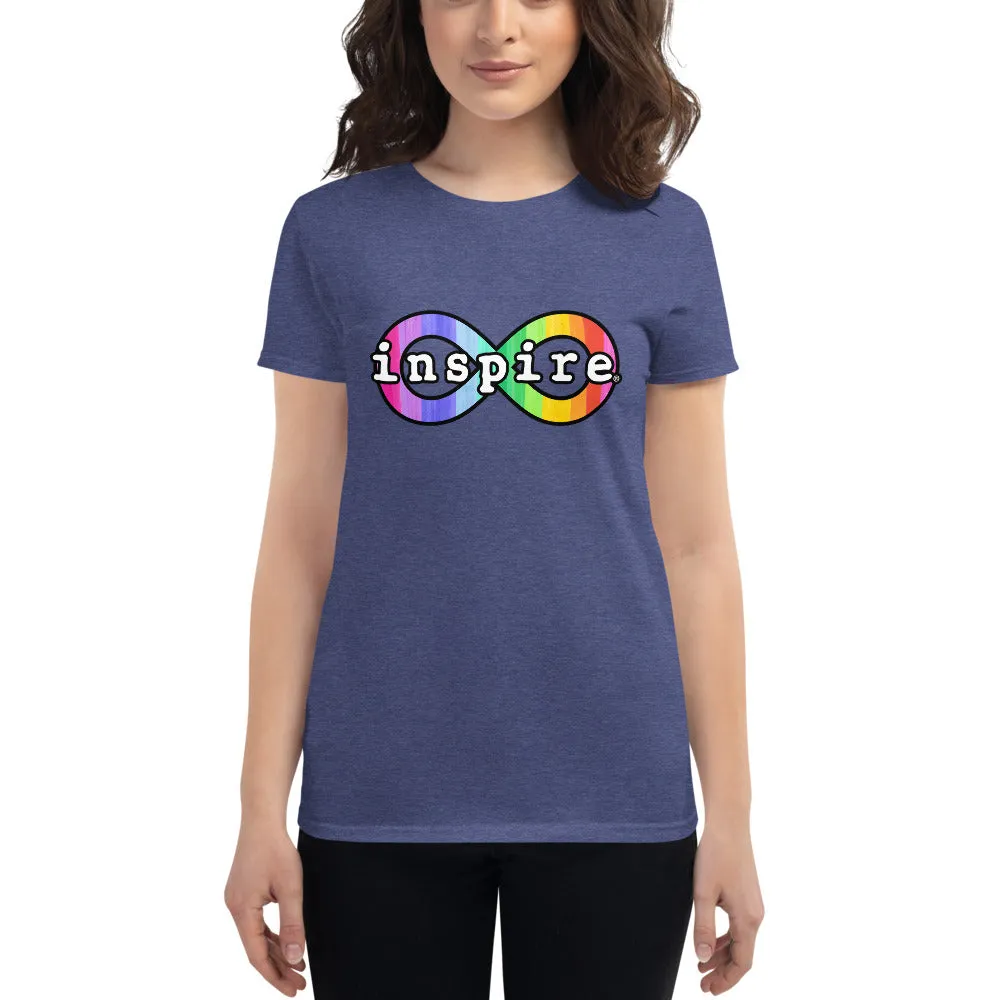 inspire Neurodiversity Awareness Rainbow Infinity Women's Short Sleeve T-shirt