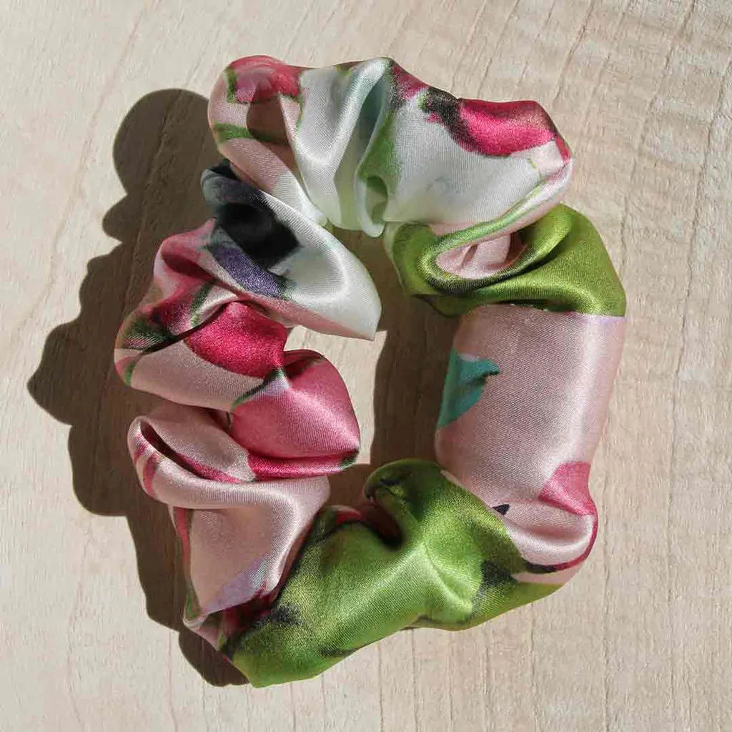 Italian Silk Hair Scrunchie / Print Options