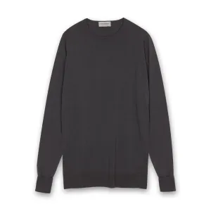 John Smedley - Marcus Knit Crew Sweater in Slate Grey