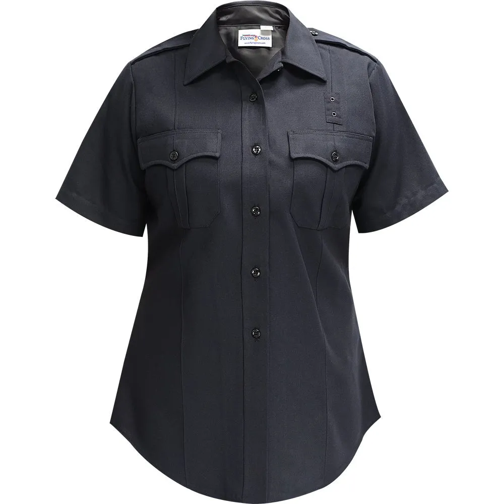 JUSTICE 75% POLY/25% WOOL WOMEN'S SHORT SLEEVE SHIRT