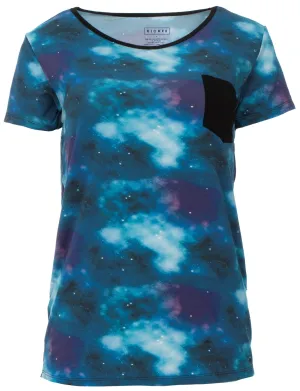 KicKee Pants Wine Grapes Galaxy Women's S/S Loosey Goosey Tee with Pocket