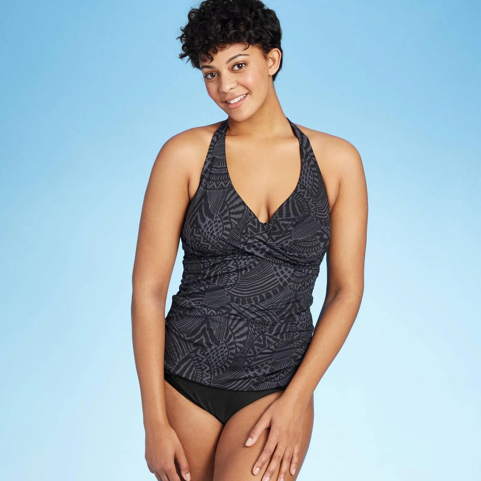 Kona Sol Women's Halter Tankini Top AFL63