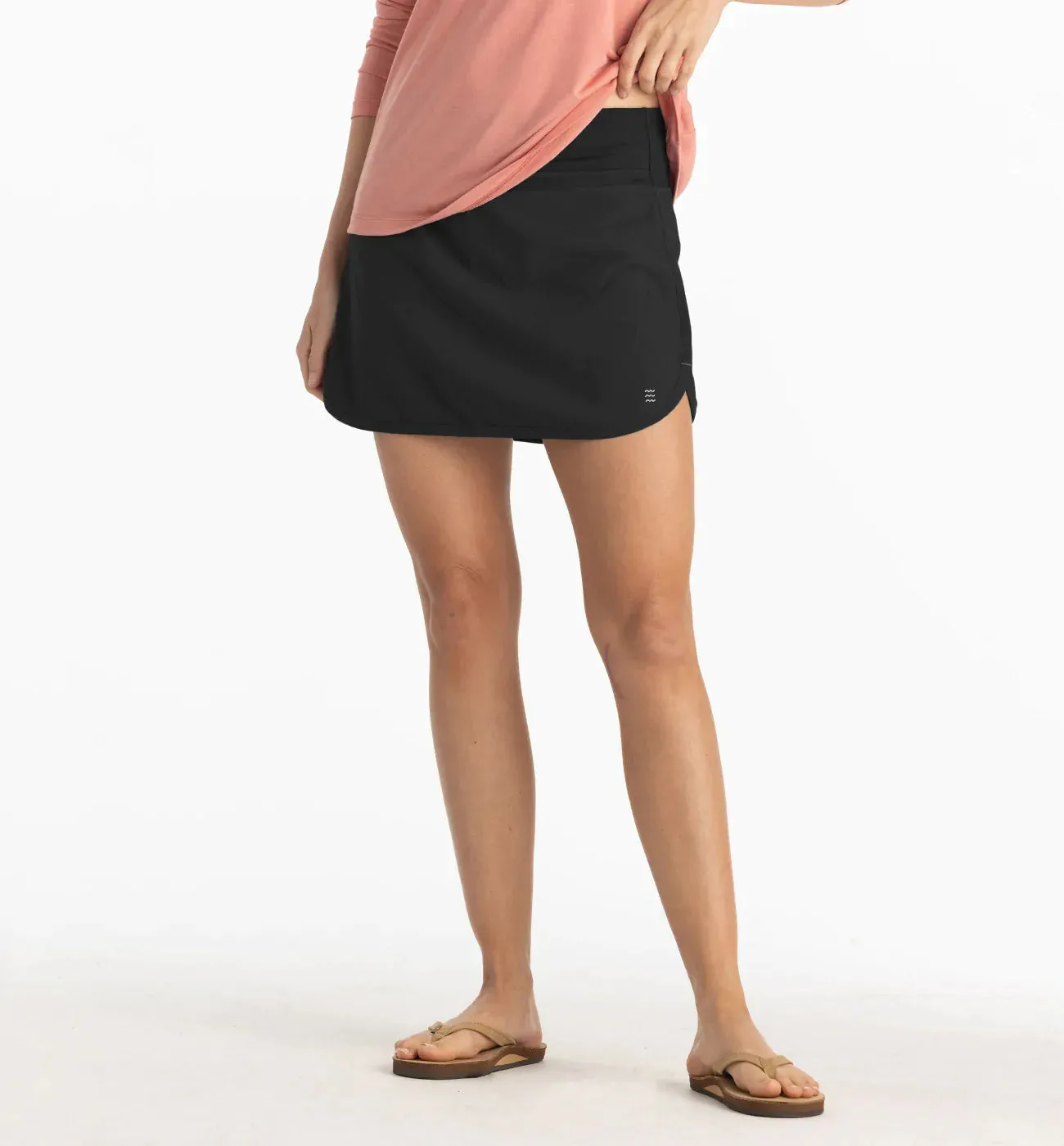 LADIES FREE FLY BAMBOO LINED BREEZE SKORT - BLACK