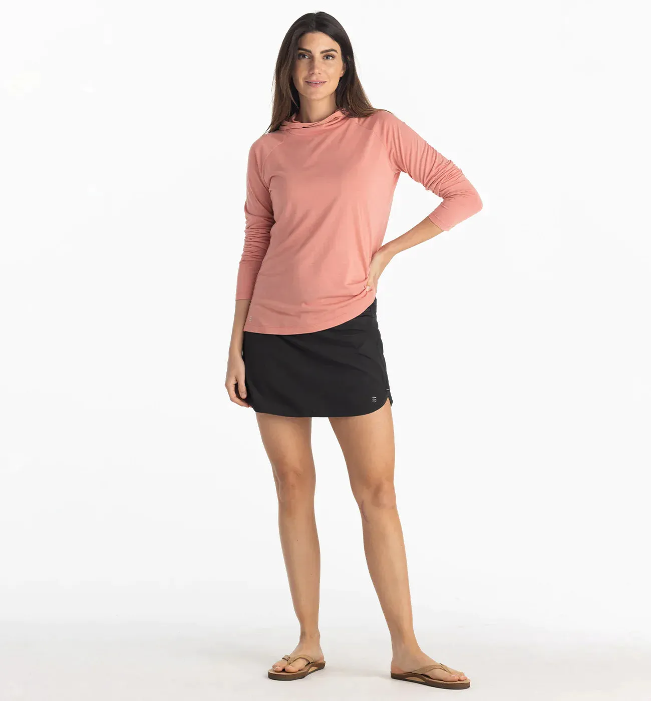 LADIES FREE FLY BAMBOO LINED BREEZE SKORT - BLACK