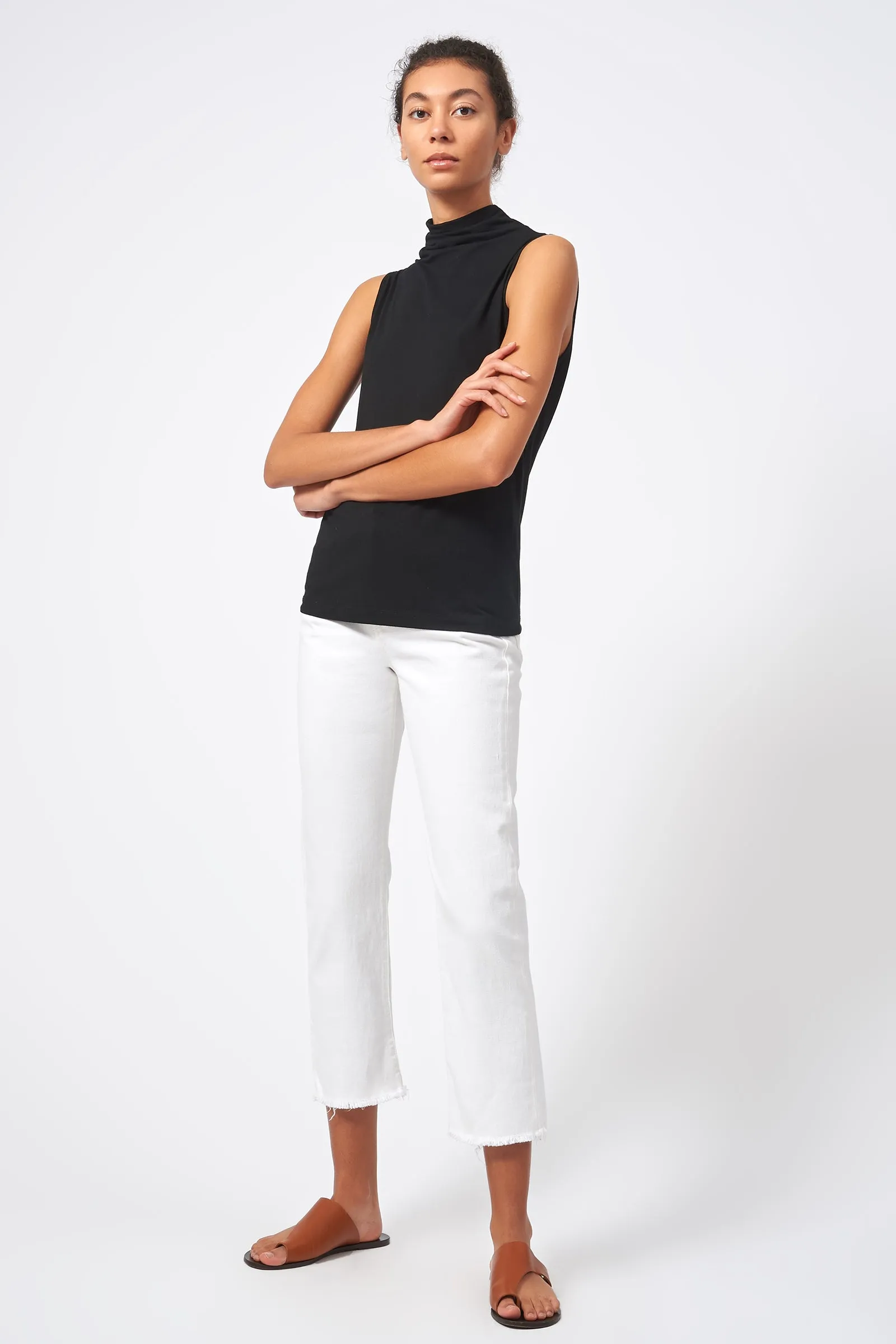 Lana Funnelneck Tank - Black