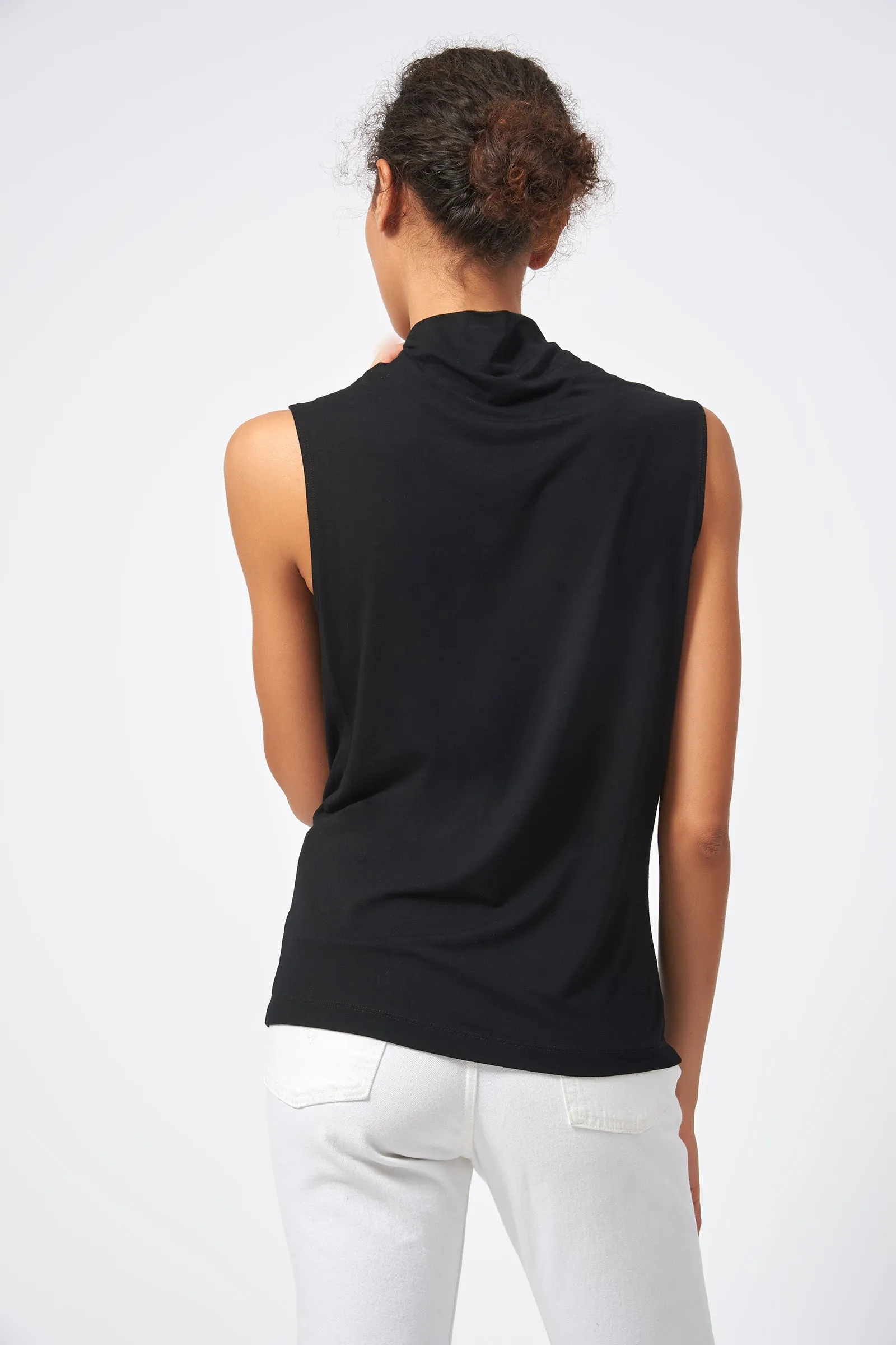 Lana Funnelneck Tank - Black