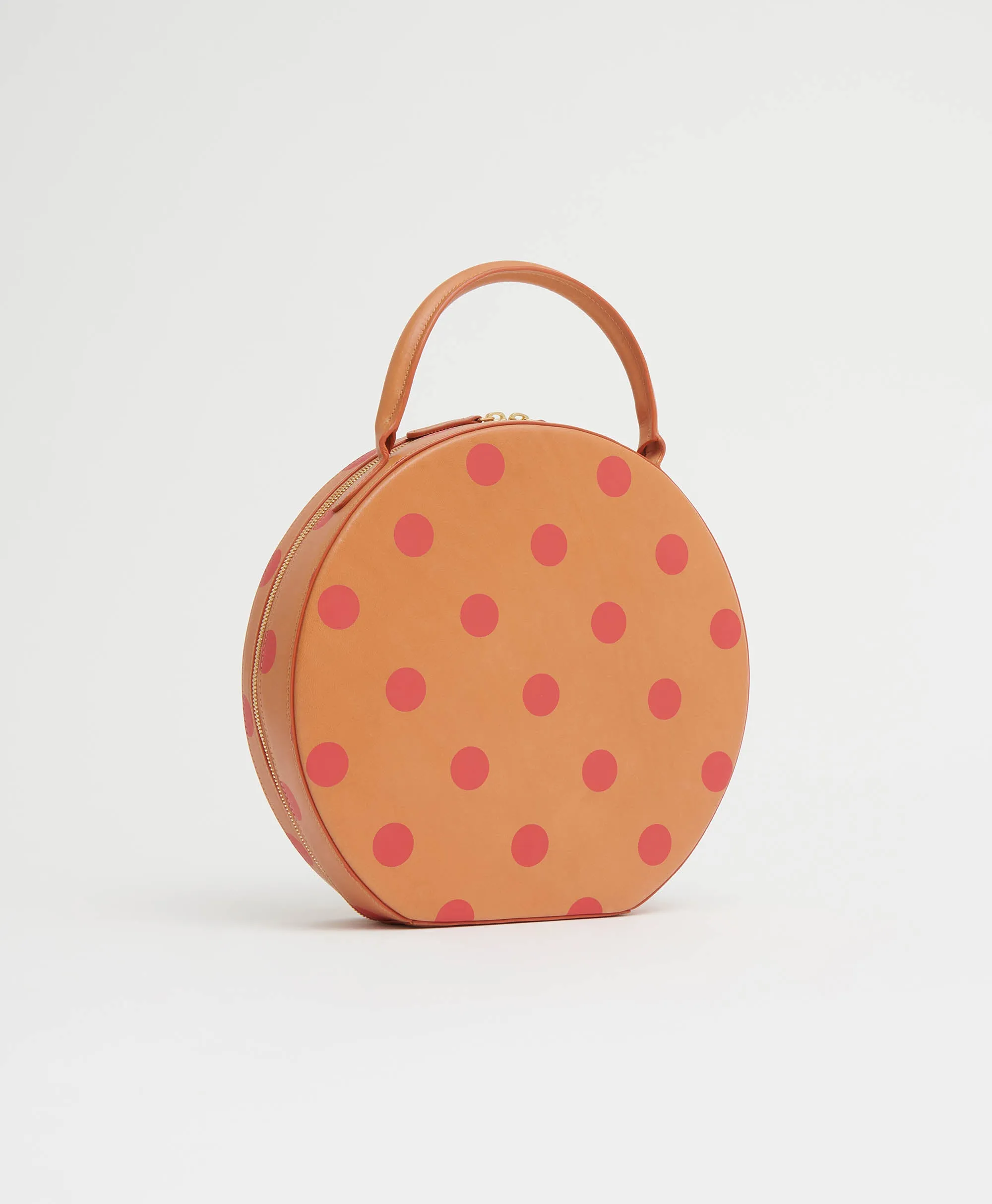 Large Circle Bag - Polka Dot - Cammello / Flamma Polka Dot