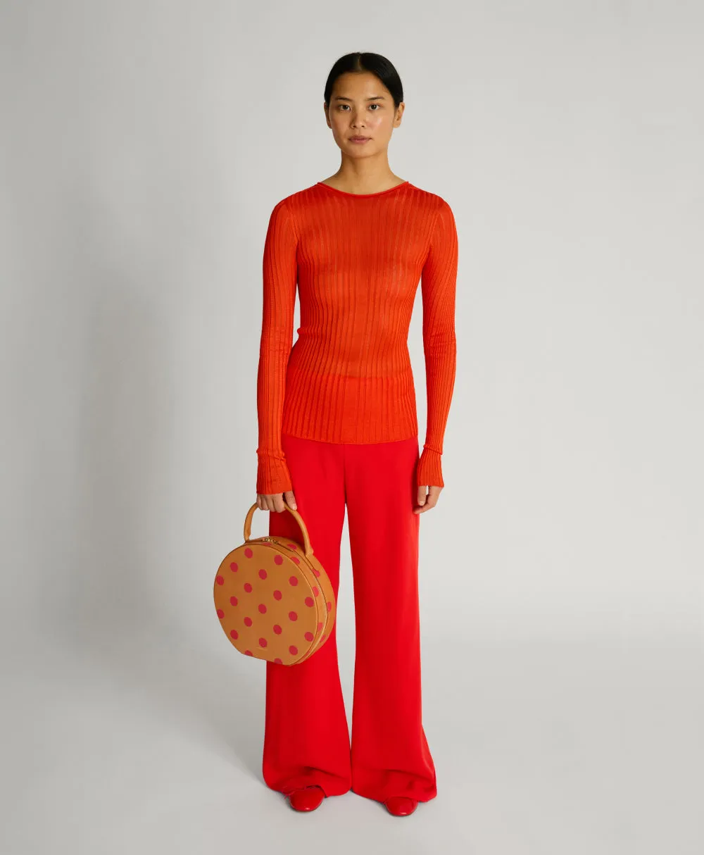 Large Circle Bag - Polka Dot - Cammello / Flamma Polka Dot