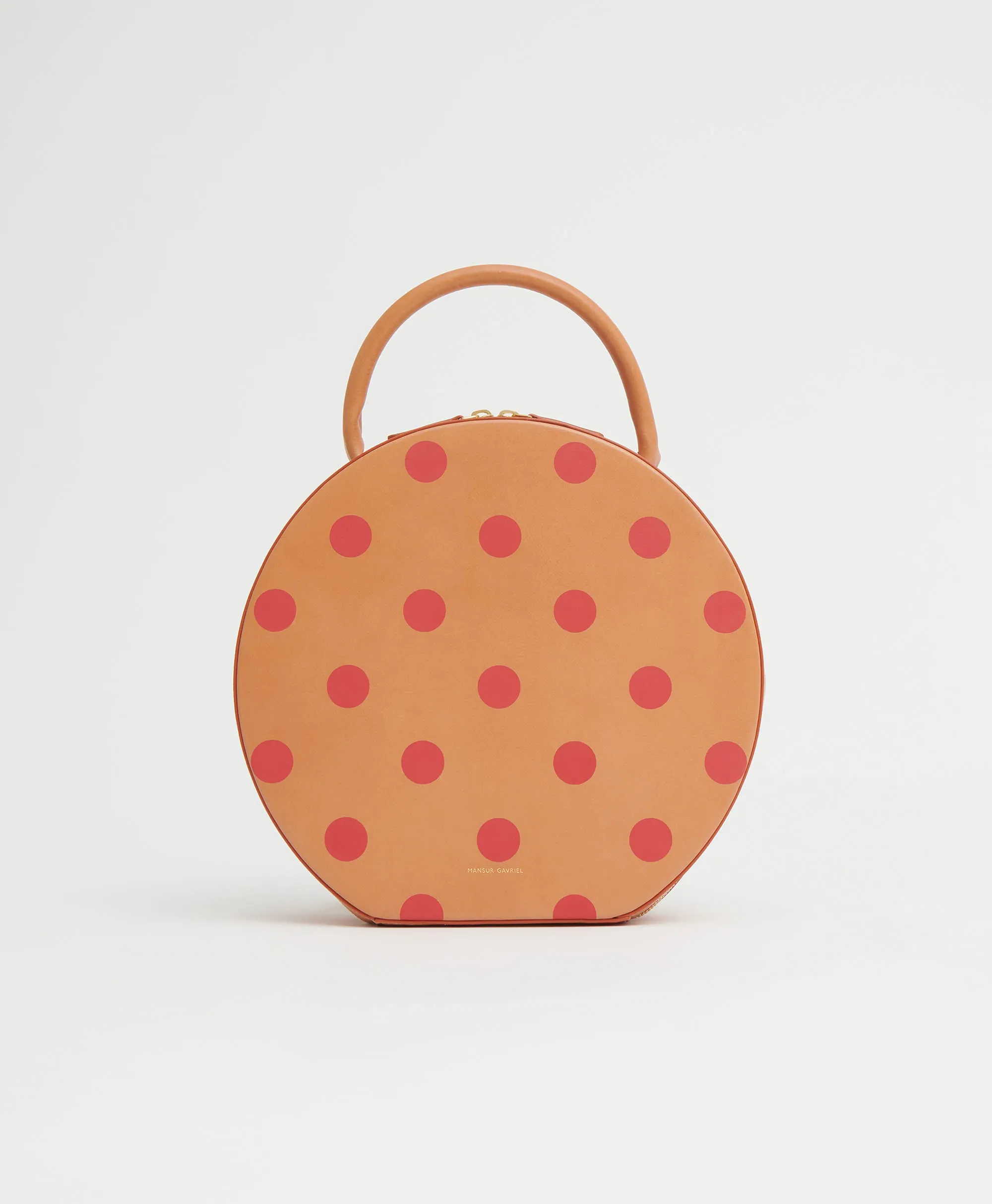 Large Circle Bag - Polka Dot - Cammello / Flamma Polka Dot