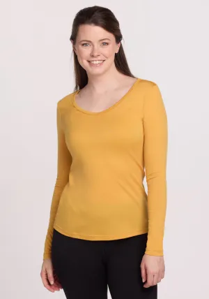 Layla V Neck Top - Marigold