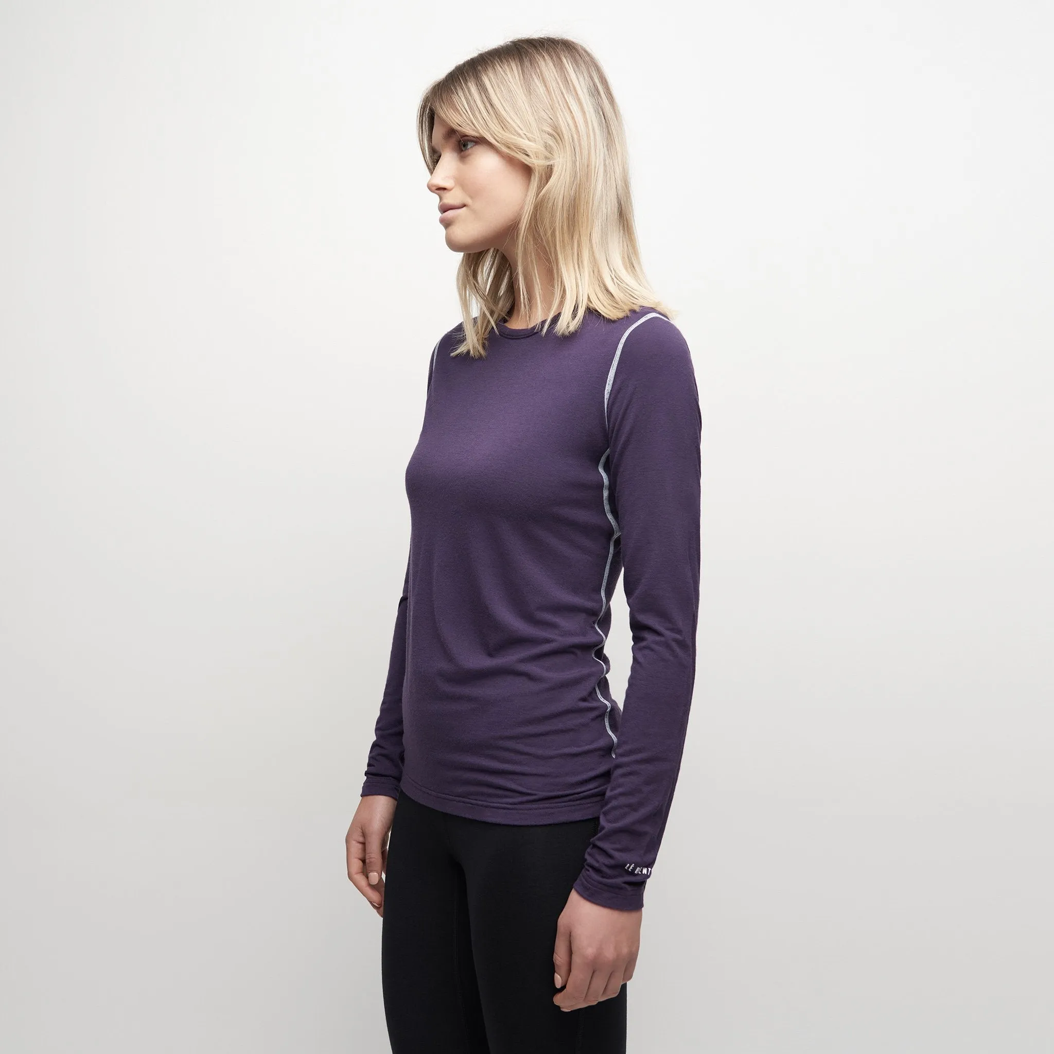 Le Bent Womens Crew 200 Base Layer Nightshade
