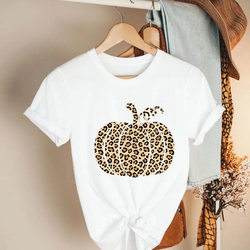 Leopard Pumpkin Cotton Tee