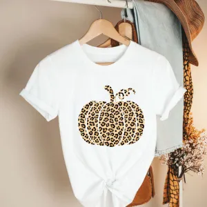 Leopard Pumpkin Cotton Tee
