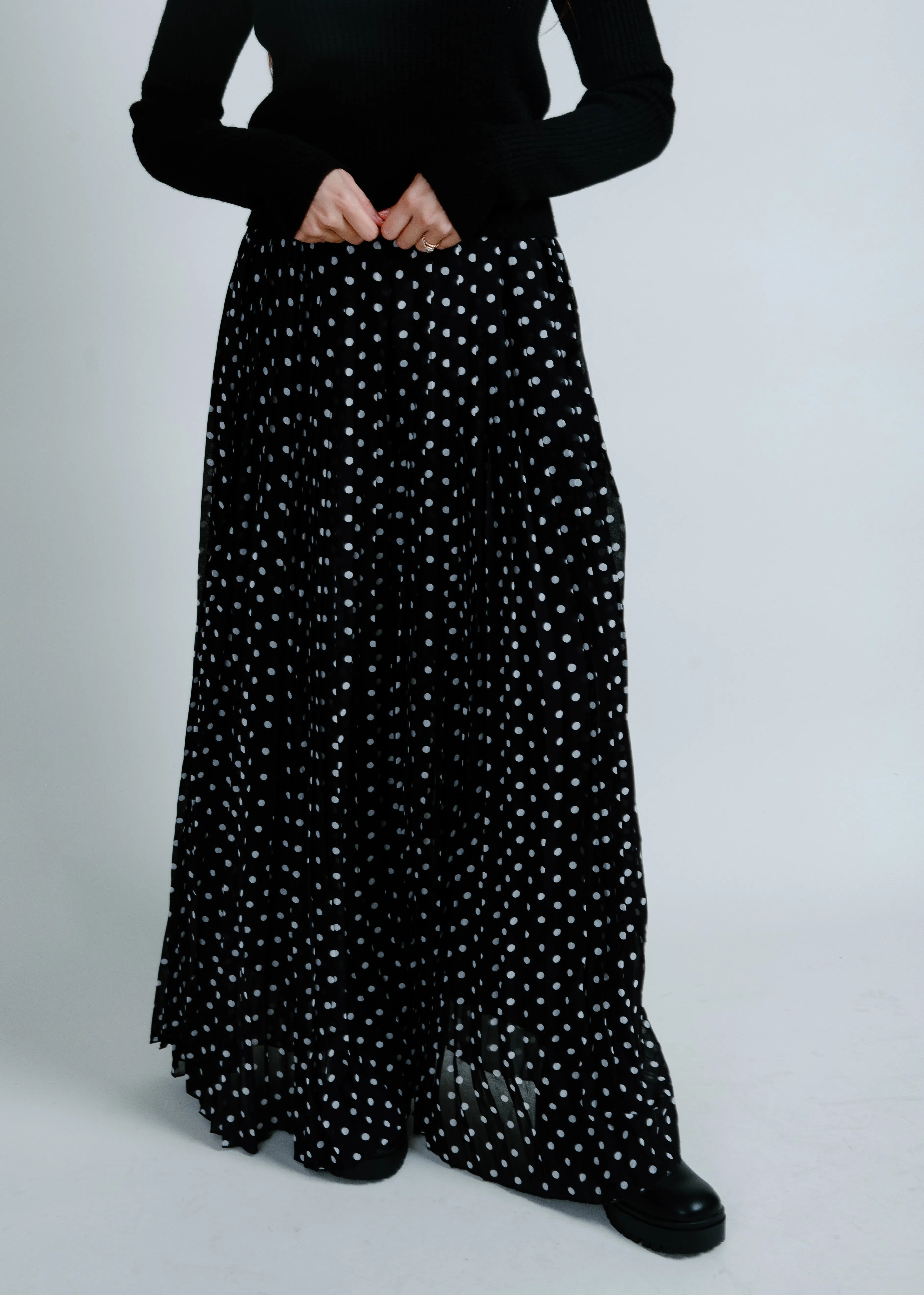 Linda Flowy Wide Leg Polka Dot Pants