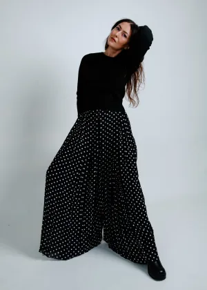 Linda Flowy Wide Leg Polka Dot Pants