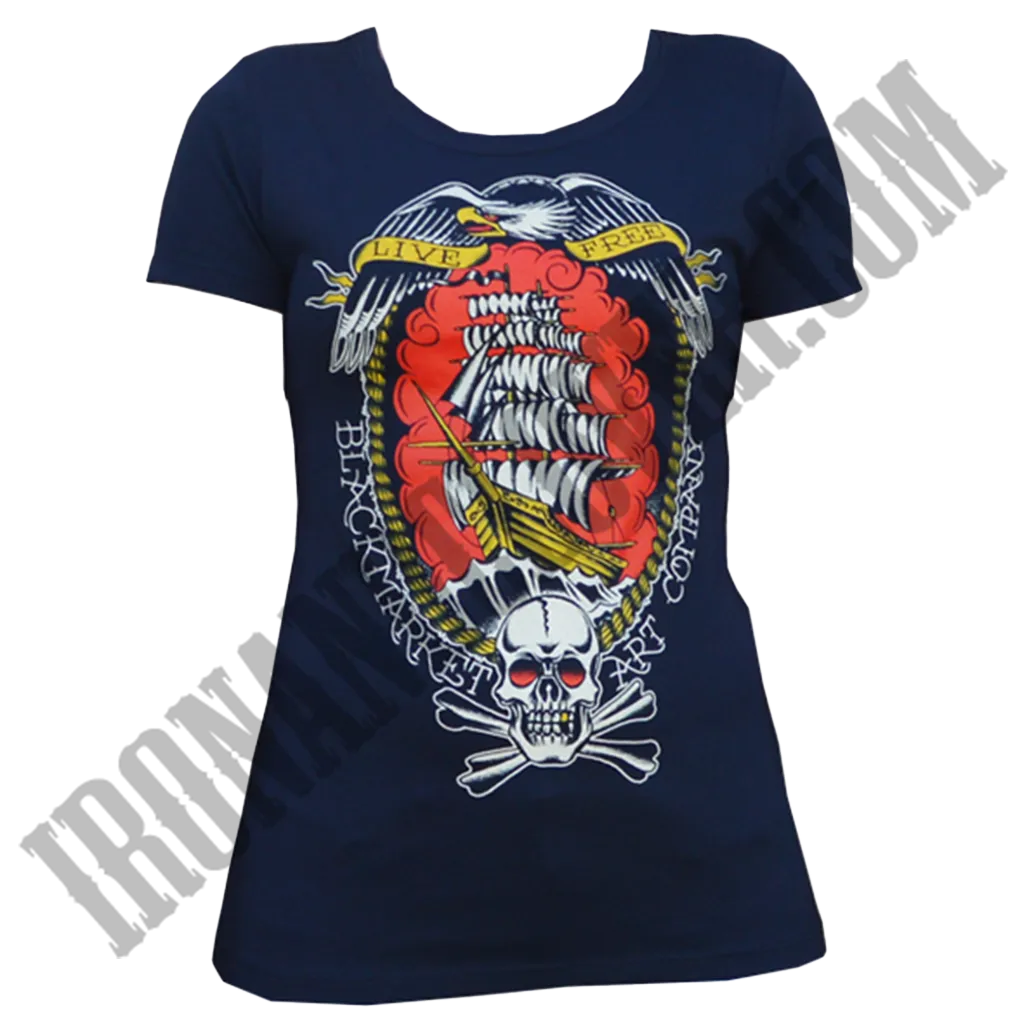 Live Free Scoop Neck Tee