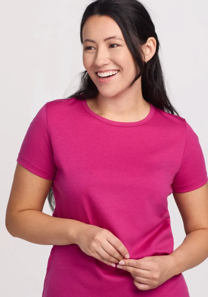 Liza Crew Neck Tee - Berry Punch