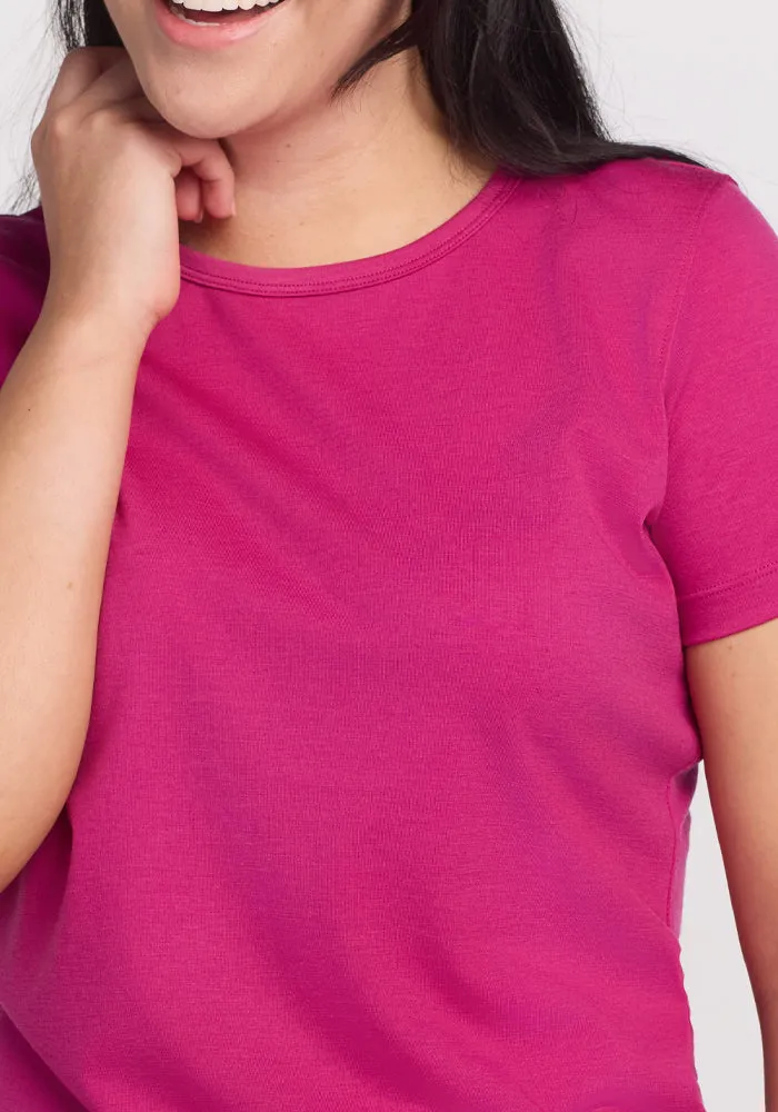 Liza Crew Neck Tee - Berry Punch