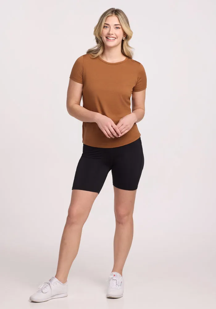 Liza Crew Neck Tee - Sahara Dust