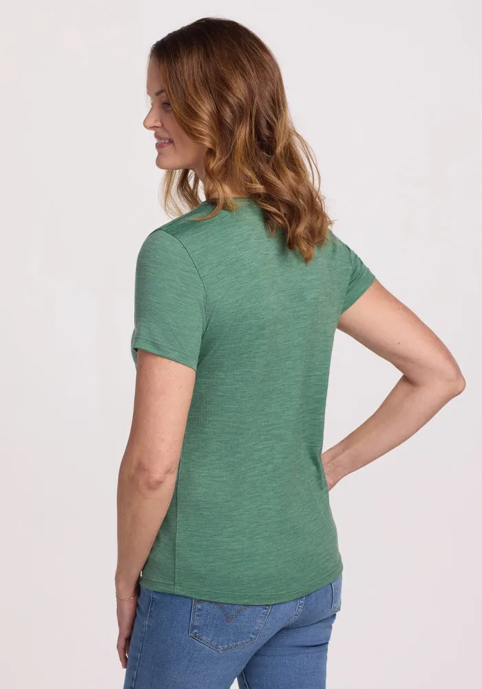 Liza Crew Neck Tee - Sea Mist