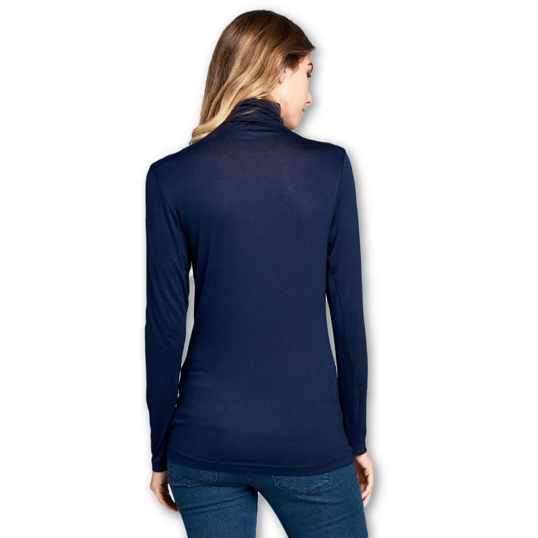 Long Sleeve Turtleneck Sweater - Navy
