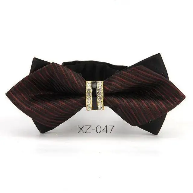 Luxury Men Polyester Bowtie Fashionable Bowtie Stylish Design Wedding Parties Bowties