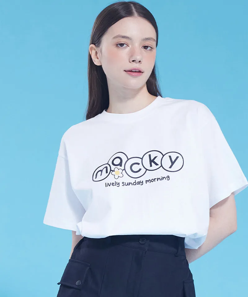 MACKY Golf: Sunday Morning T-Shirt - White