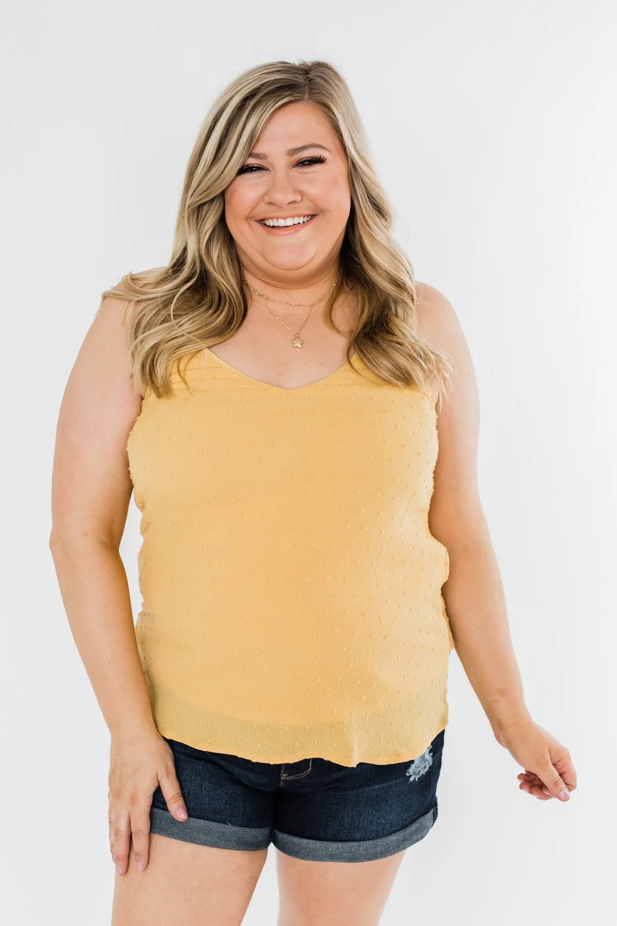 Make You Notice Me Racerback Tank Top- Golden Yellow