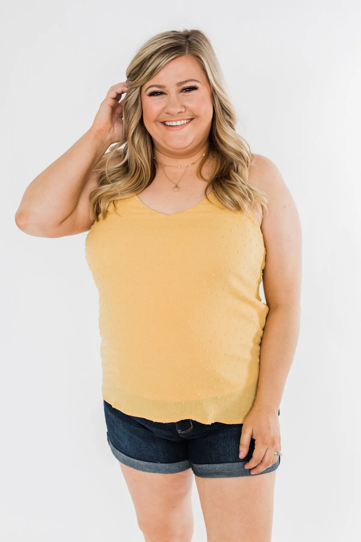 Make You Notice Me Racerback Tank Top- Golden Yellow