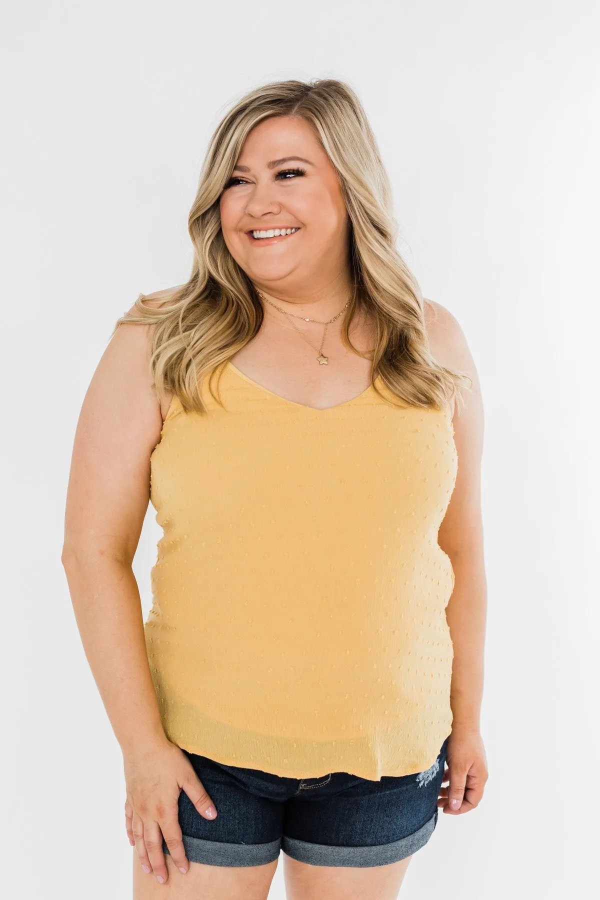 Make You Notice Me Racerback Tank Top- Golden Yellow