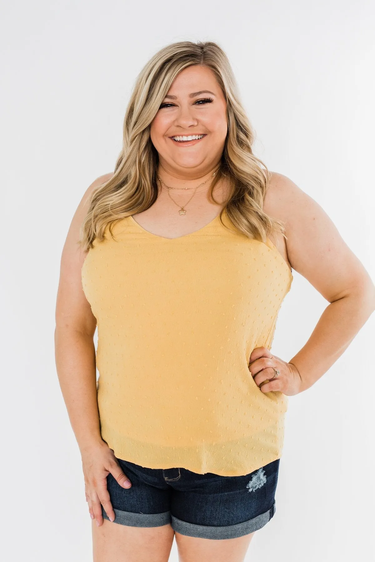 Make You Notice Me Racerback Tank Top- Golden Yellow