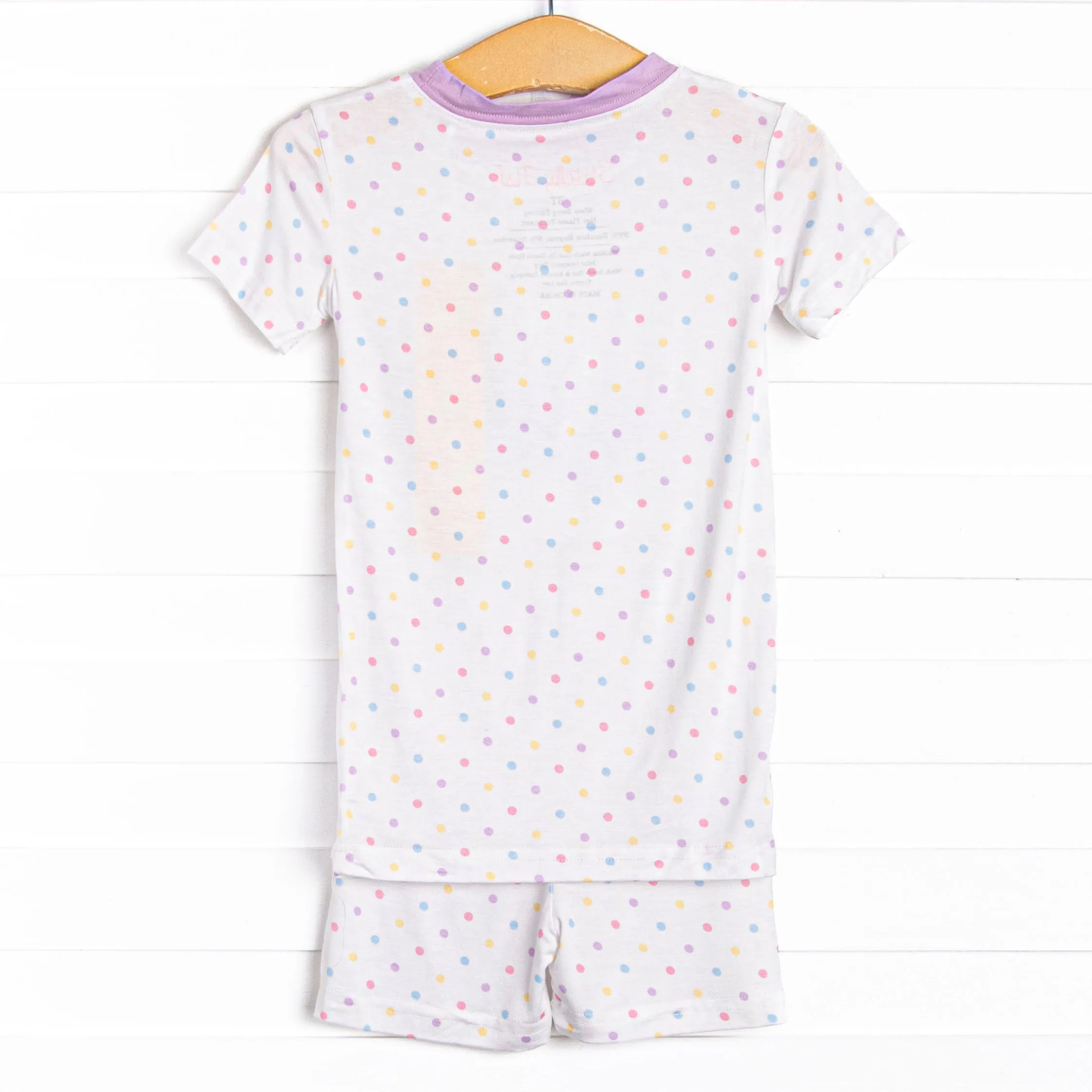 Mary Multidot Bamboo Pajama Short Set, Purple
