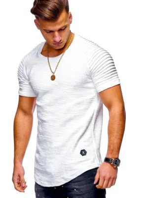 Men Bamboo Fiber T-Shirts 2018 Men's summer T-Shirts Tops Male Short Sleeve Cotton Tops tees bodybuilding Fold T-shirt man 3XL